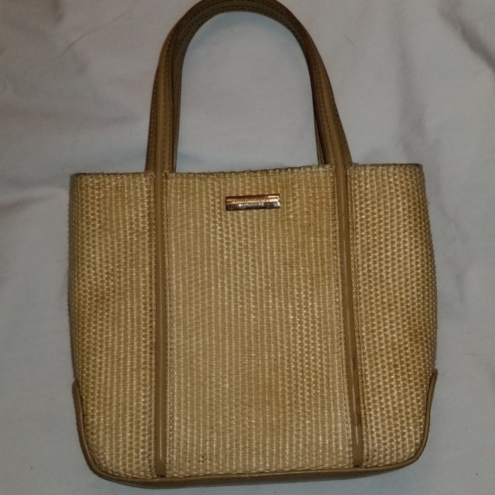 Vintage Nine West Faux Basket Weave - Small Bag - Picture 1 of 9